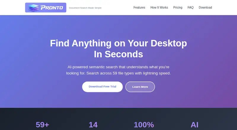 Pronto's website