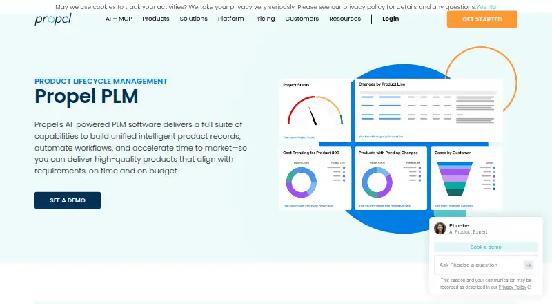 Propel PLM's website