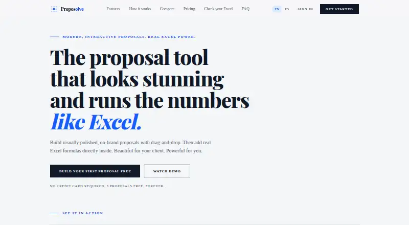 The Proposolve homepage