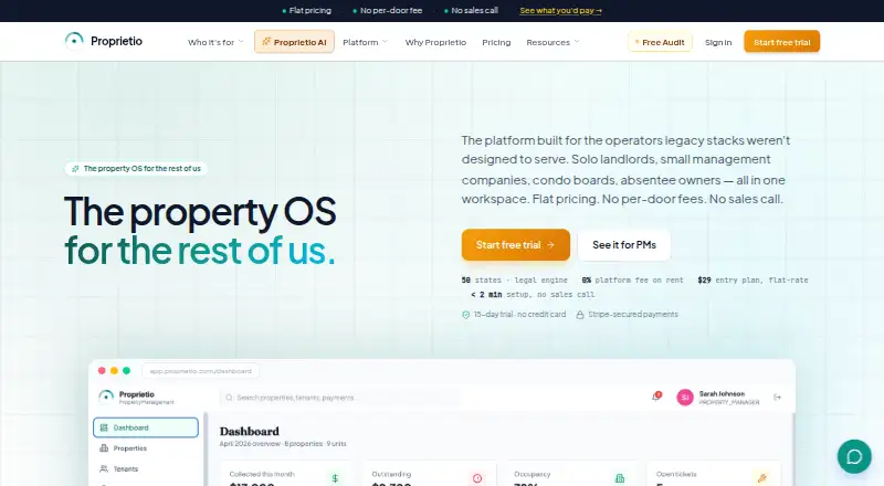 The Proprietio homepage