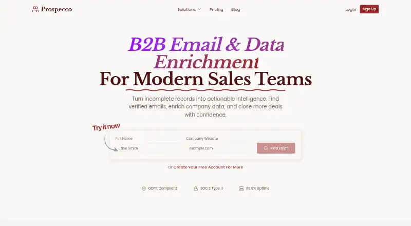 Prospecco's website
