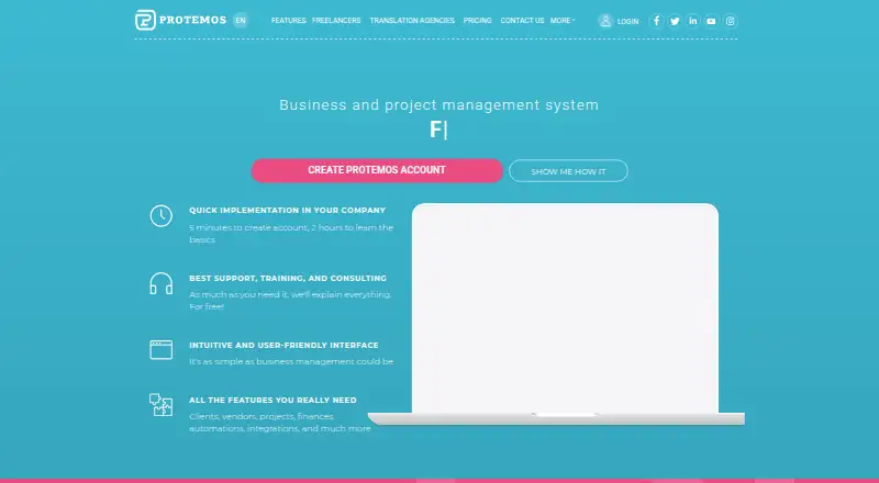 Protemos's website