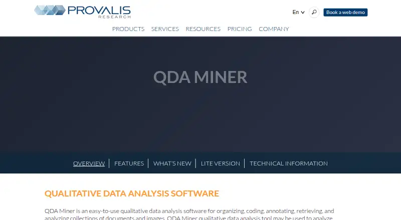 QDA Miner's website