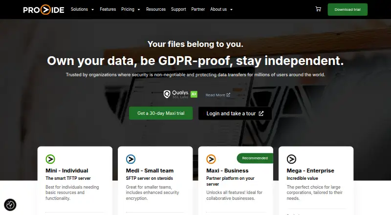 zFTPServer Suite's website