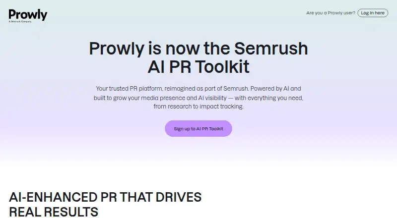 Prowly's website