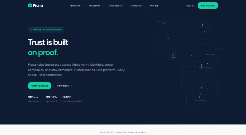The Pruva homepage