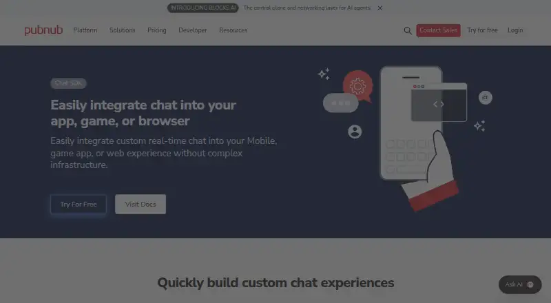 PubNub Chat's website