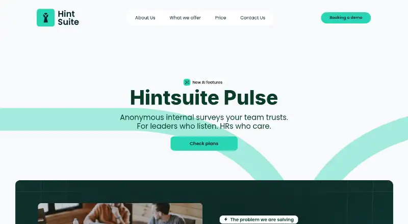 The HintSuite Pulse homepage