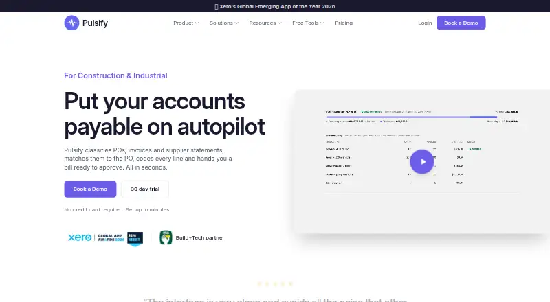 The Pulsify homepage