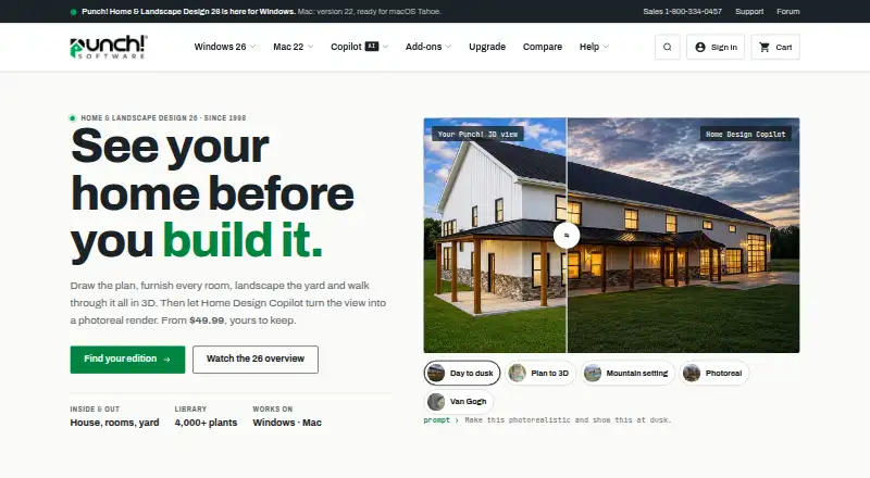 Punch! Home & Landscape Design's website