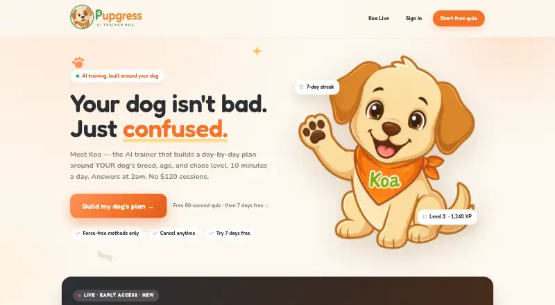 Pupgress's website