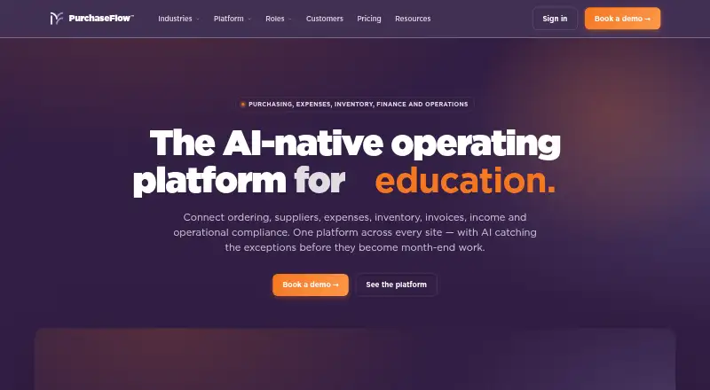 The PurchaseFlow homepage
