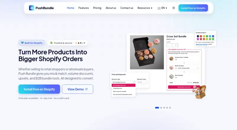 The PushBundle homepage
