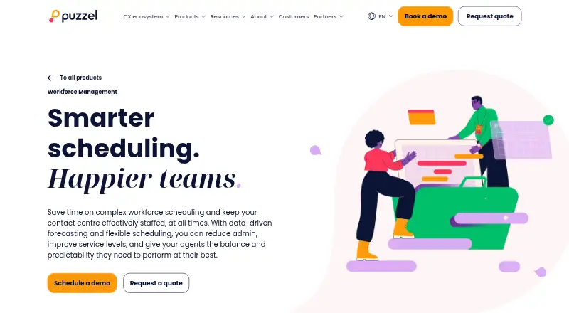 The Puzzel Workforce Management homepage