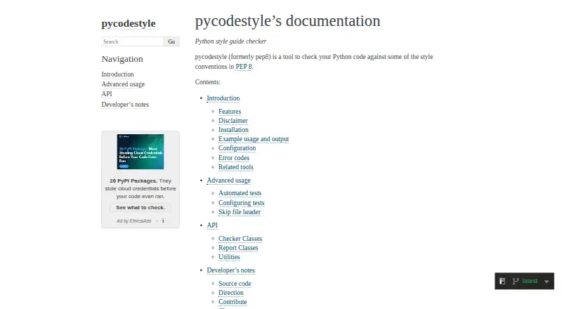 pycodestyle's website