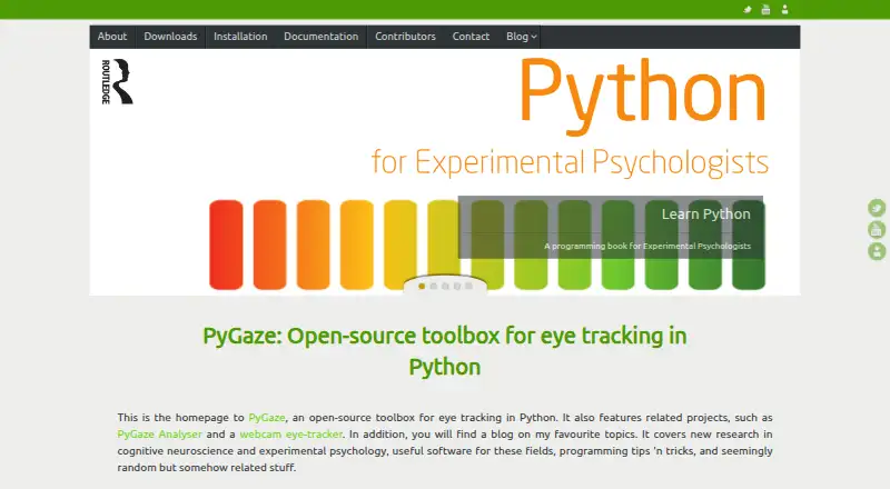 The PyGaze homepage