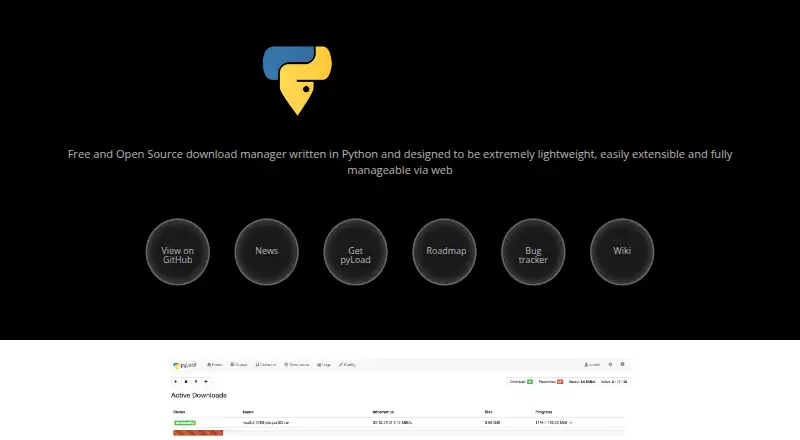 The pyLoad homepage