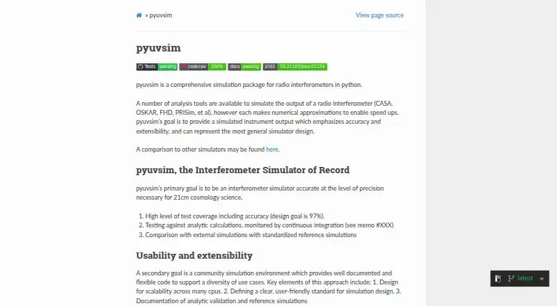 The pyuvsim homepage
