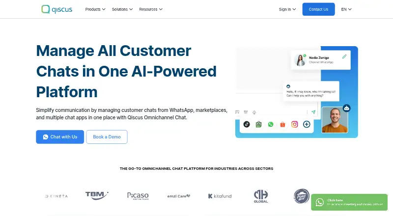 The Qiscus homepage