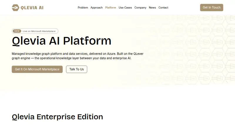 Qlevia Enterprise RDF Graph Platform's website