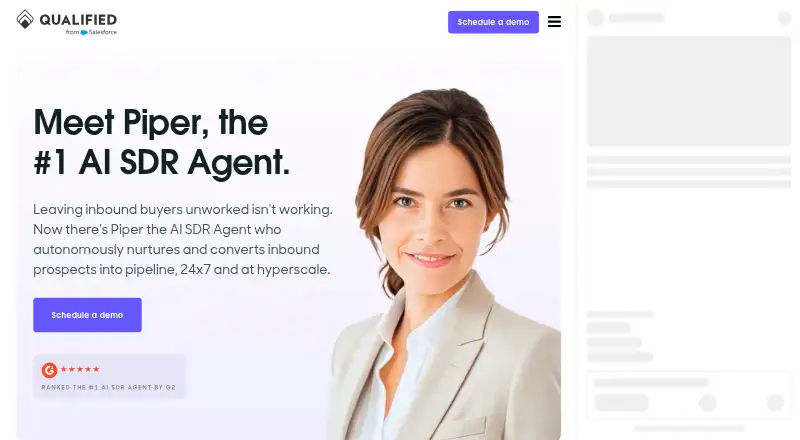 Piper the AI SDR Agent's website