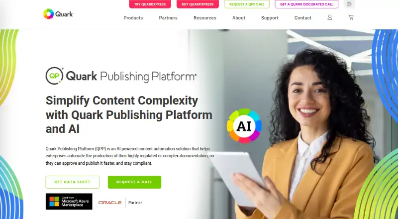 Quark Publishing Platform's website