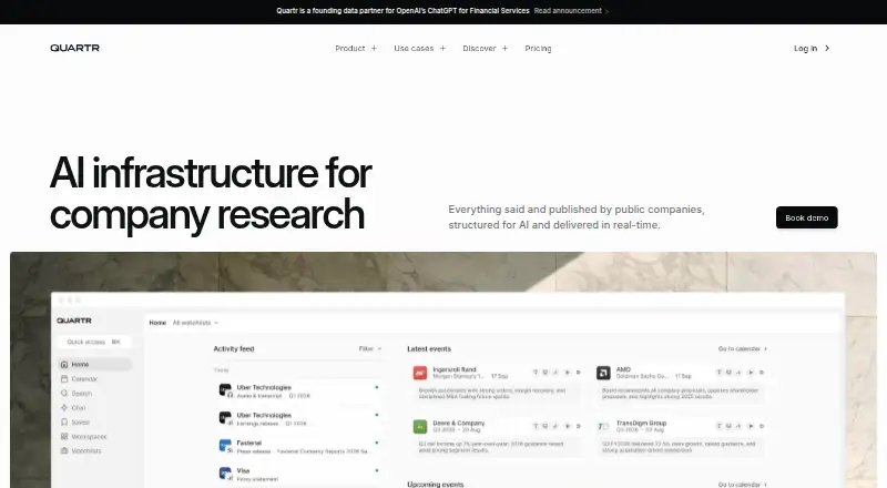 Quartr's website