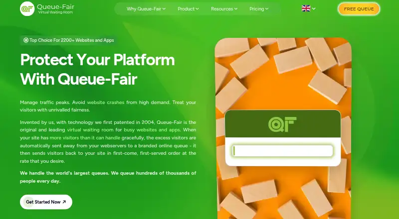Queue-Fair's website