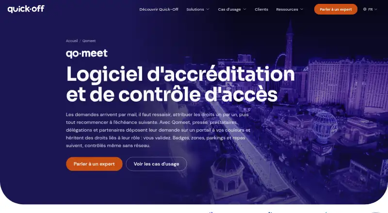 The Qomeet homepage