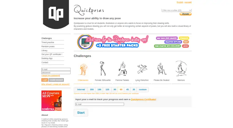 Quickposes's website