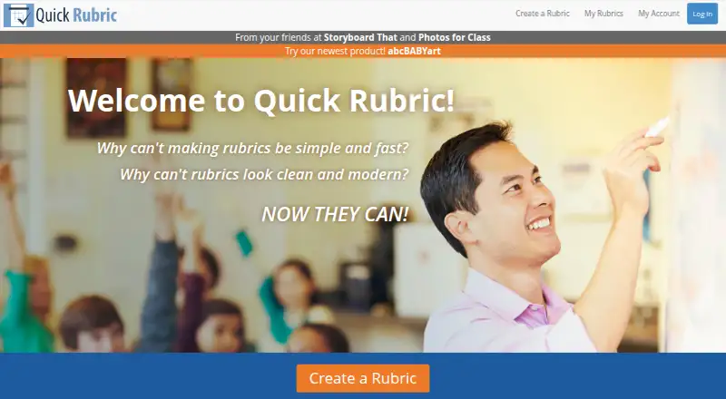 The Quick Rubric homepage