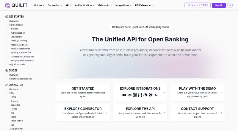 Quiltt's website