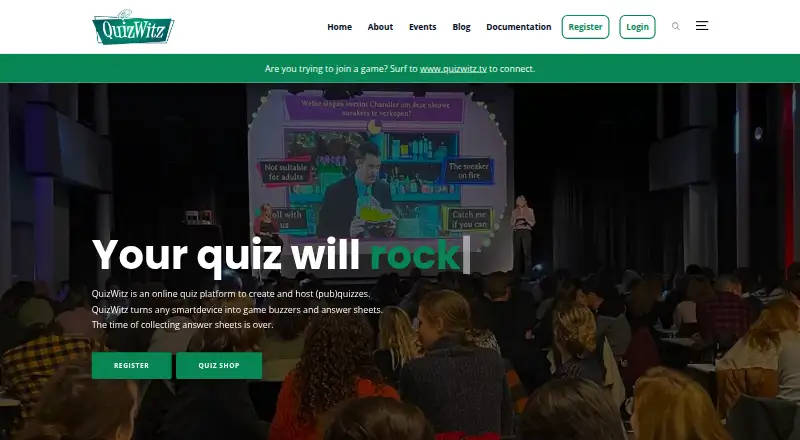 QuizWitz's website