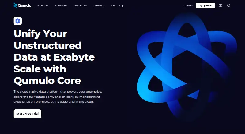 Qumulo Core's website
