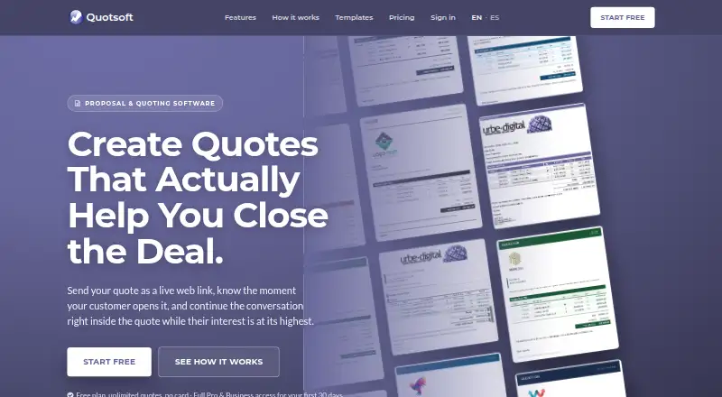 The Quotsoft homepage
