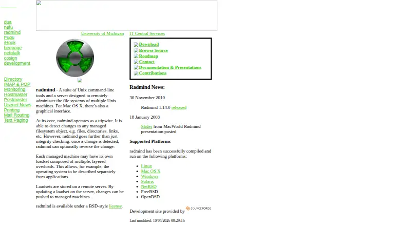 Radmind's website
