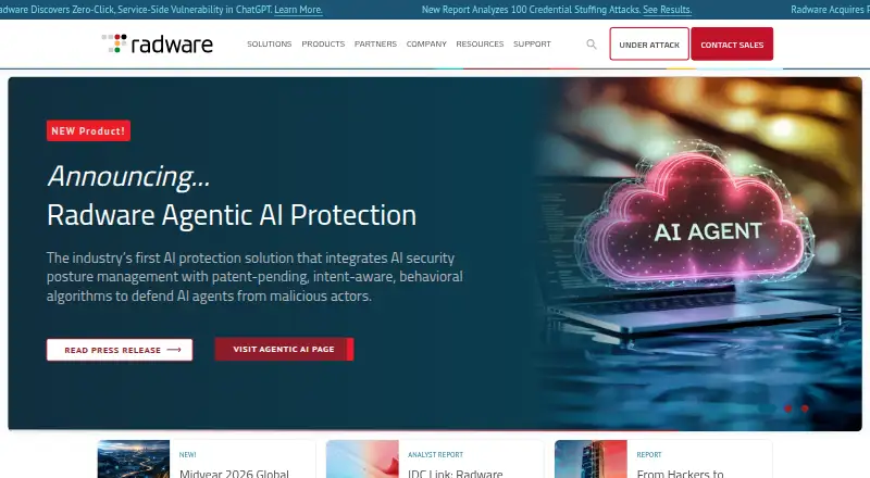 Radware SecureEdge's website
