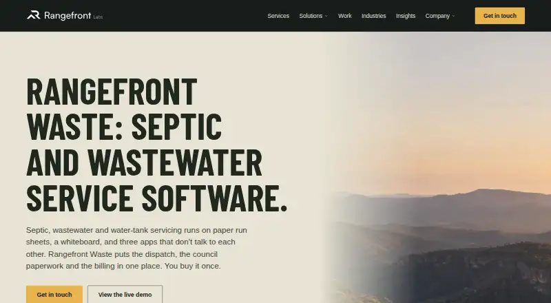 Rangefront Waste's website