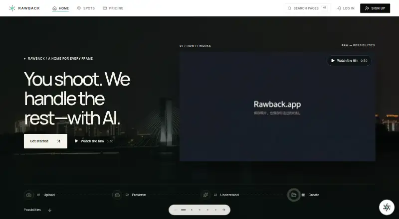 Rawback's website