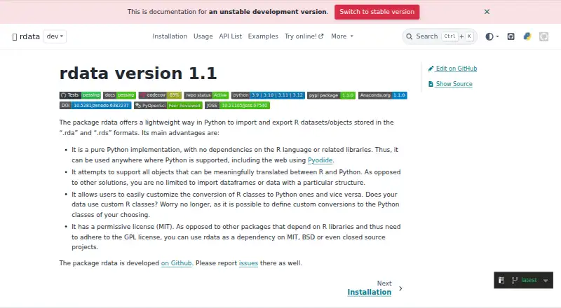 rdata's website
