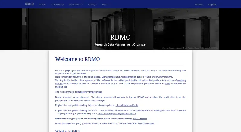 RDMO's website