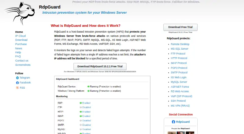 The RdpGuard homepage
