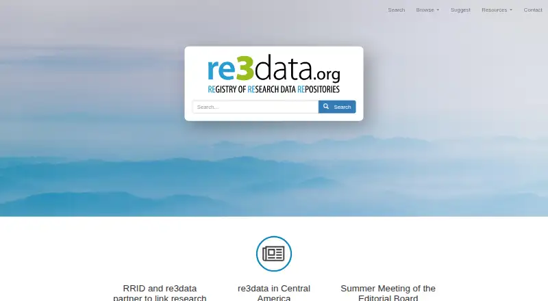re3data.org's website