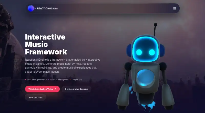Reactional Engine's website