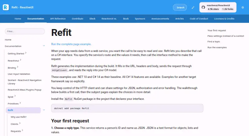 Refit's website