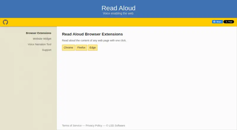 The Read Aloud homepage