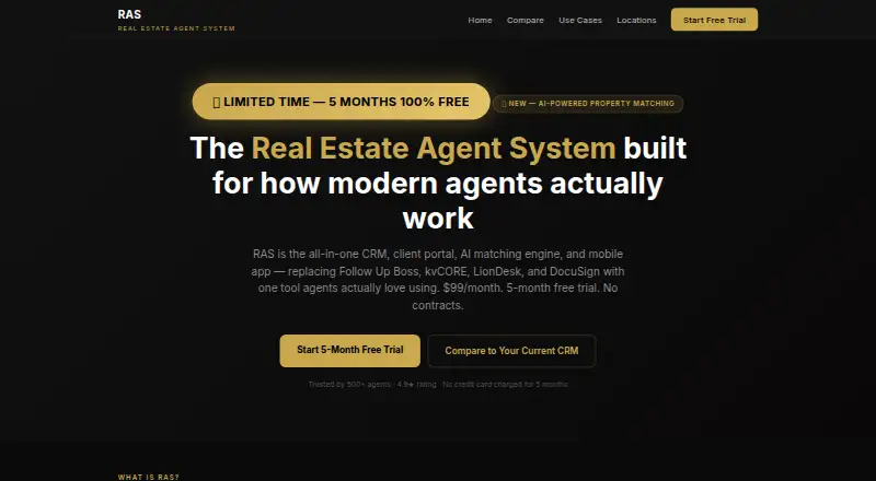 Real Estate Agent System's website