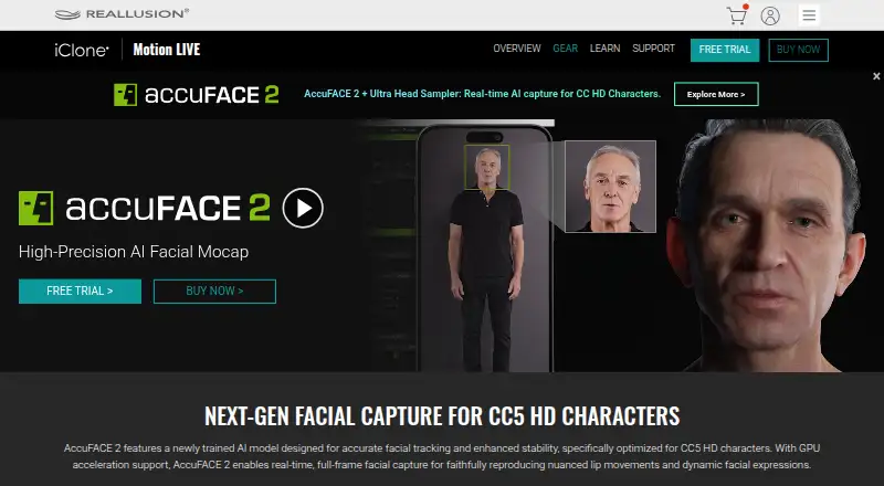 AccuFACE 2's website
