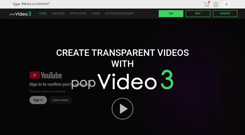 The popVideo homepage