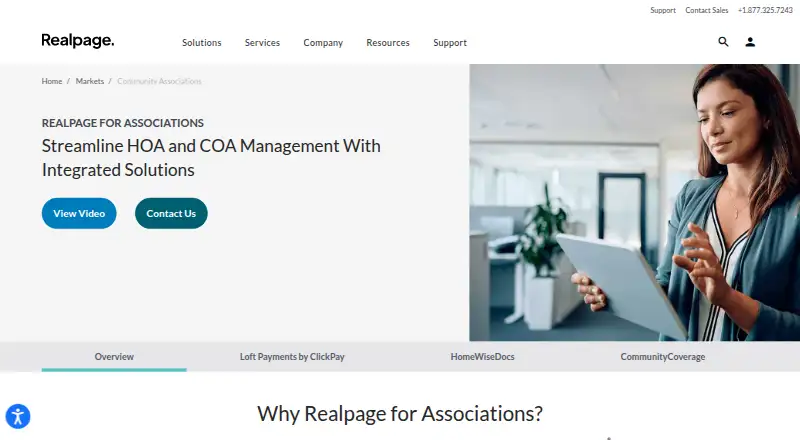 RealPage for Associations's website